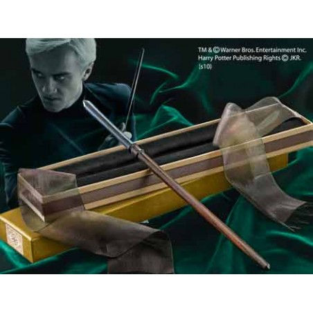 Replica the noble collection harry potter varita de draco malfoy caja olivander