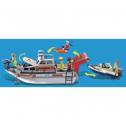 Playmobil rescate maritimo : operacion lucha contra incendios con yate