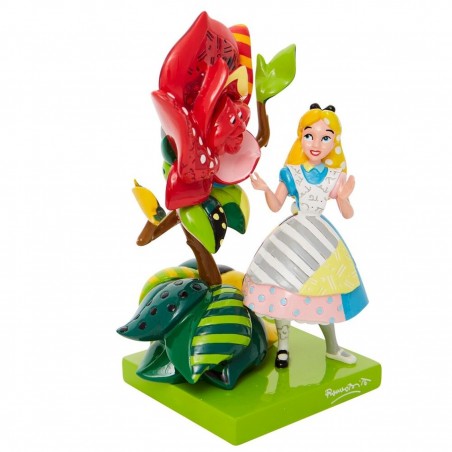 Figura enesco disney alicia en el pais de las maravillas alicia hablando con la rosa