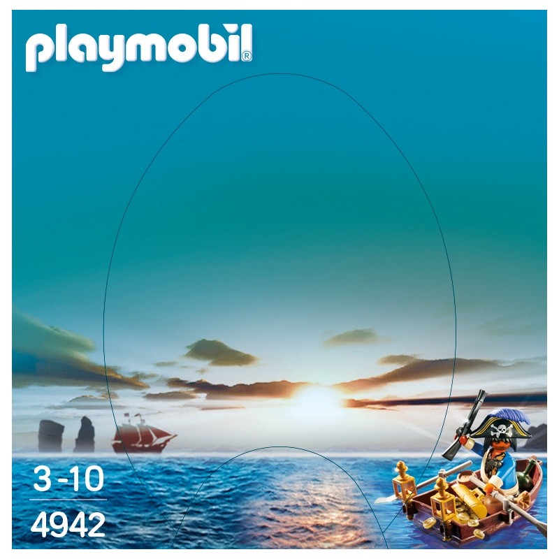 Playmobil huevo pirata con bote