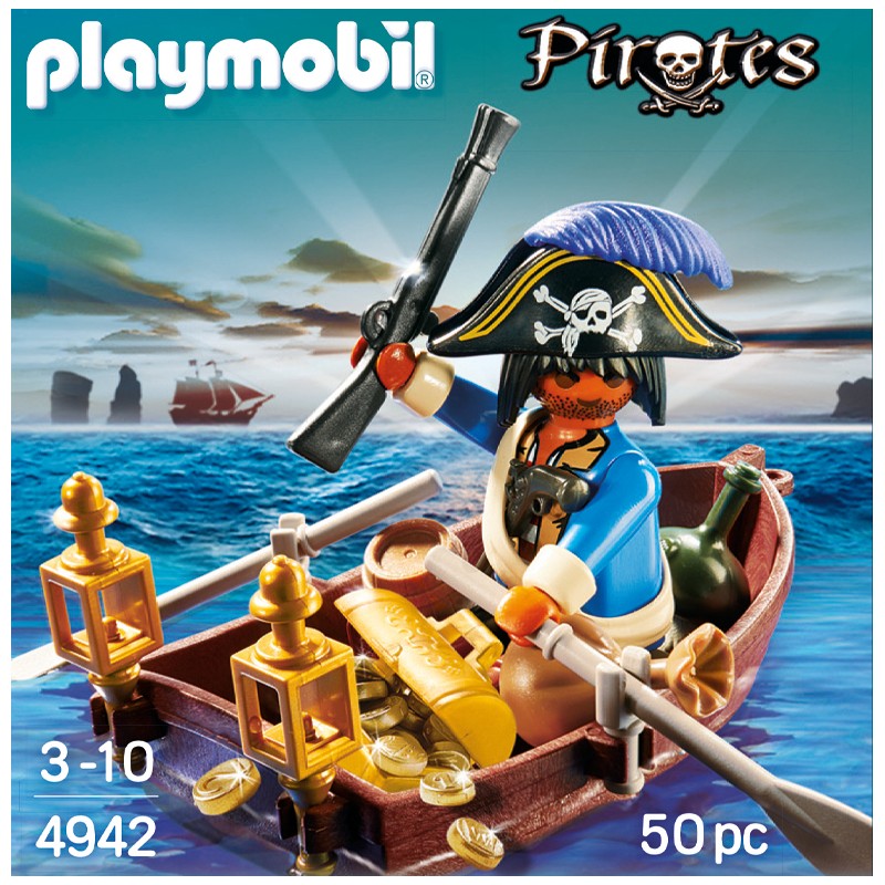 Playmobil huevo pirata con bote