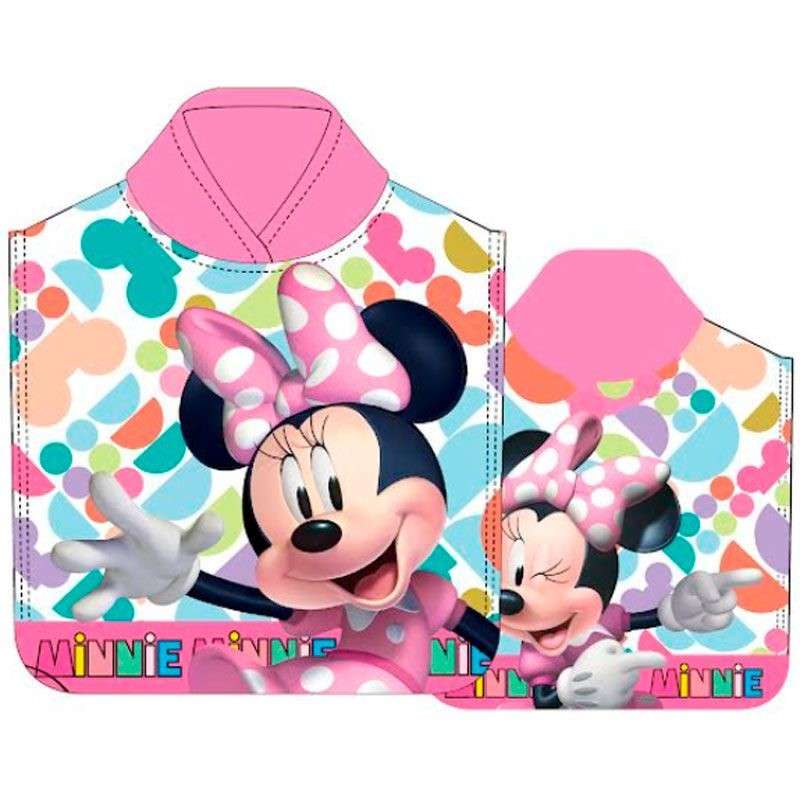 Poncho Toalla Minnie Disney Microfibra 50x110cm.