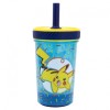 Vaso C/Pajita Antivuelco PP 370 ml Pokemon Doodle Grip