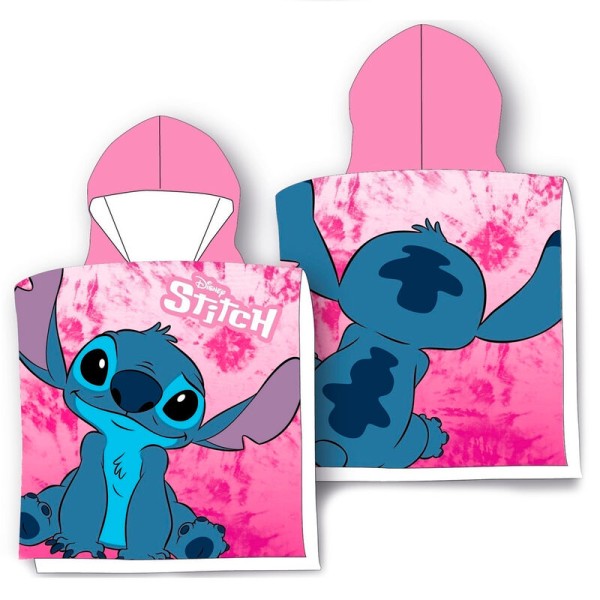 Poncho Toalla Stitch Disney Microfibra 55x100cm.