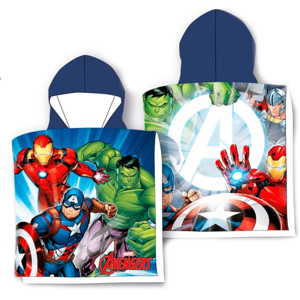 Poncho Toalla Avengers Marvel Microfibra 55x100cm.