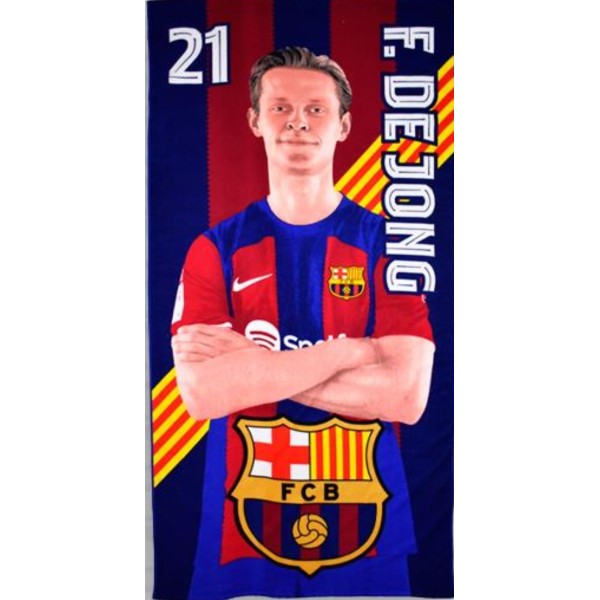 Toalla Microfibra F.C.Barcelona F. Dejong 70x140cm.