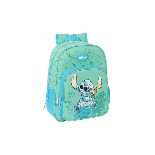 Mochila Infantil Adapt.Carro Stitch Aloha 26x11x34cm