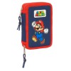 Plumier Doble Pq 28 Pcs Super Mario World 12,5X4X19,5Cm