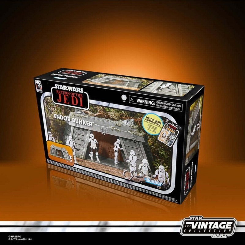 Figura hasbro star wars the vintage collection playset endor bunker con endor rebel commando (scout trooper disguise)