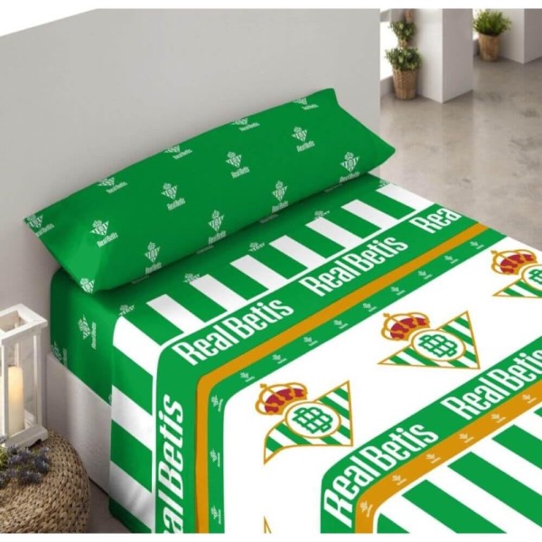 Juego de sábanas 3 Piezas Betis Cama 90 cm. (sábana de 160×270 cm.-Bajera de 90×200+28 cm. y Almohada de 45×110 cm.)