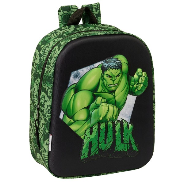 Mochila Guarderia 3D Bolsillo Red Hulk 22X10X27Cm