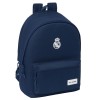 Mochila Doble Para Portatil 15,6"+Usb Real Madrid Chica Marino 31x18x44cm