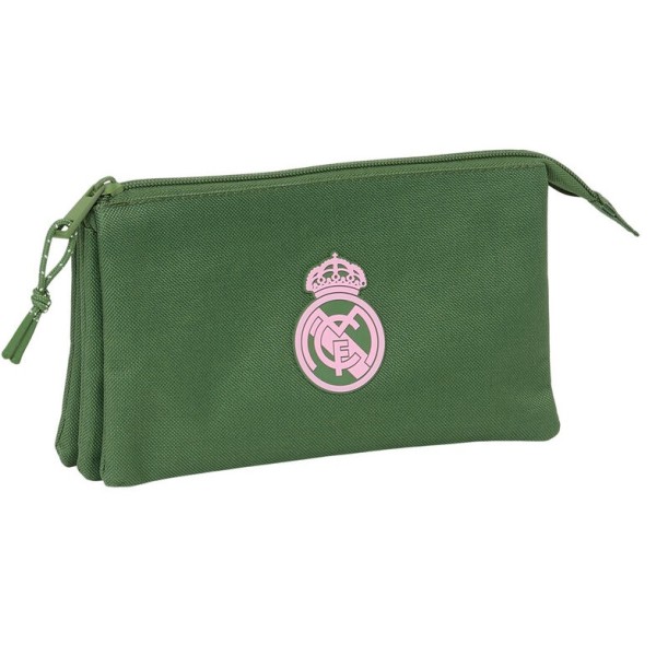 Portatodo Triple Real Madrid Chica Caqui 22x3x12cm