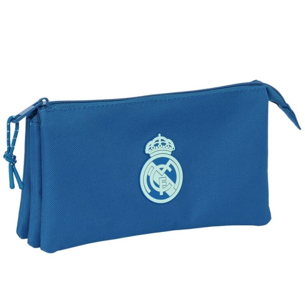 Portatodo Triple Real Madrid Chica Azul 22X3X12Cm