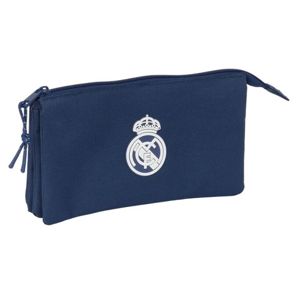 Portatodo Triple Real Madrid Chica Marino 22x3x12cm