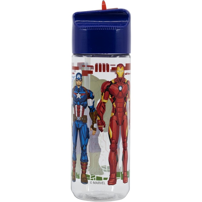 Botella Infantil Avengers Marvel Reutilizable Tritan 540Ml.