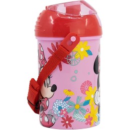 Botella Infantil Minnie Disney Con Correa 450Ml