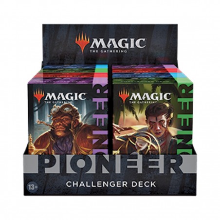 Juego de cartas caja de sobres wizards of the coast magic the gathering pioneer challenger deck display 8 mazos inglés