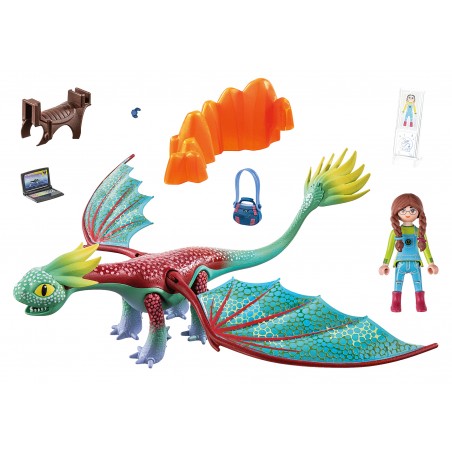 Playmobil dragones: nine realms: feathers & alex