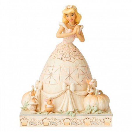 Figura enesco disney la cenicienta la cenicienta soñadora en blanco