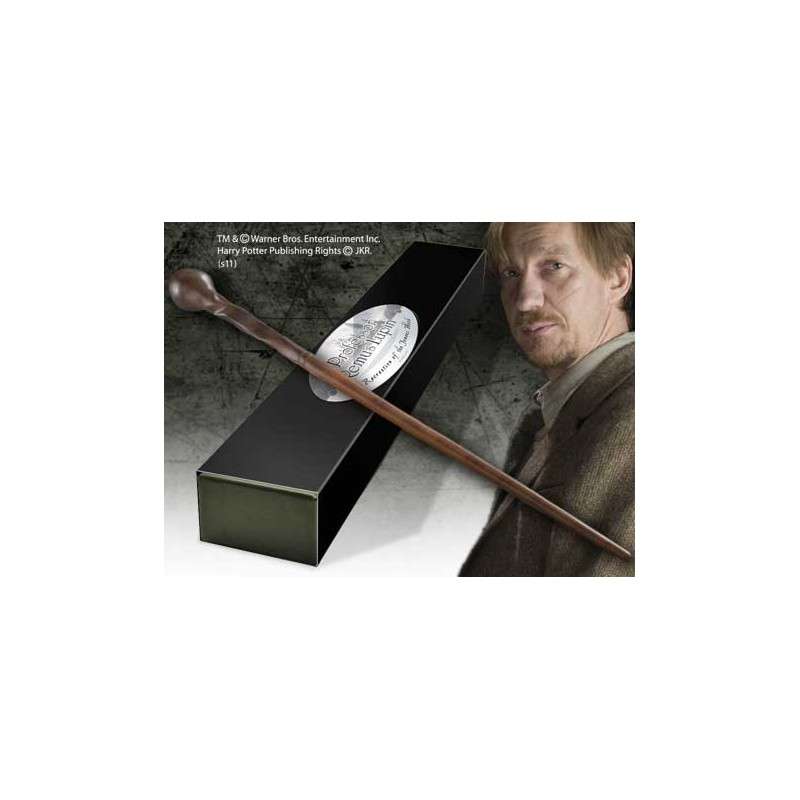 Replica the noble collection harry potter varita de profesor remus lupin varita con caja y placa de identificacion