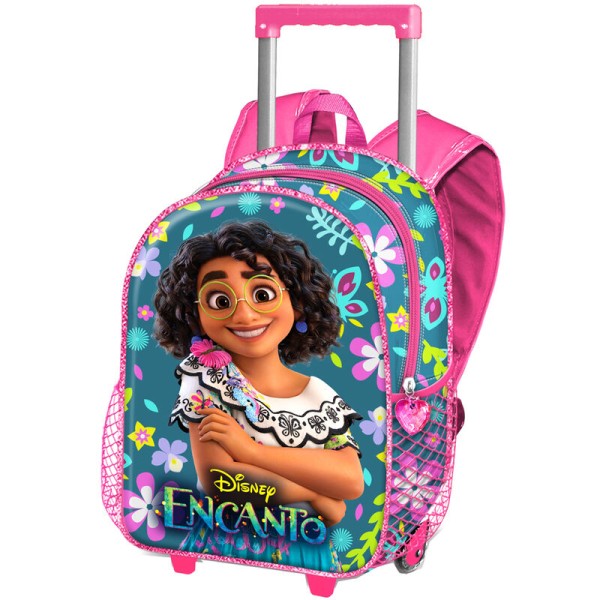 Mochila 3D Con Ruedas Pequeña Encanto Disney 31x26x11cm.