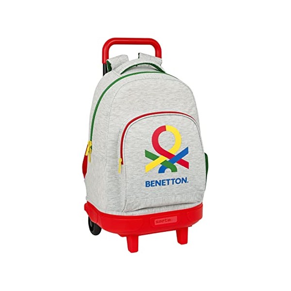 Mochila Gde. C/Ruedas Compact Extraible Benetton Pop 33X22X45 Cm