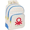 Mochila Doble Adapt.Carro Benetton Topitos 32x15x42 cm