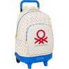 Mochila Gde. C/Ruedas Compact Extraible Benetton Topitos 33x22x45 cm