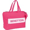 Bolso Con Bolsillo Para Portatil 14,1 Benetton Raspberry 54X17X31 Cm