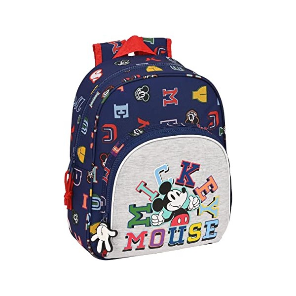 Mochila Infantil Adapt.Carro Mickey Mouse Only One 28X10X34 Cm