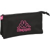 Portatodo Triple Kappa Black And Pink 22X3X12 Cm