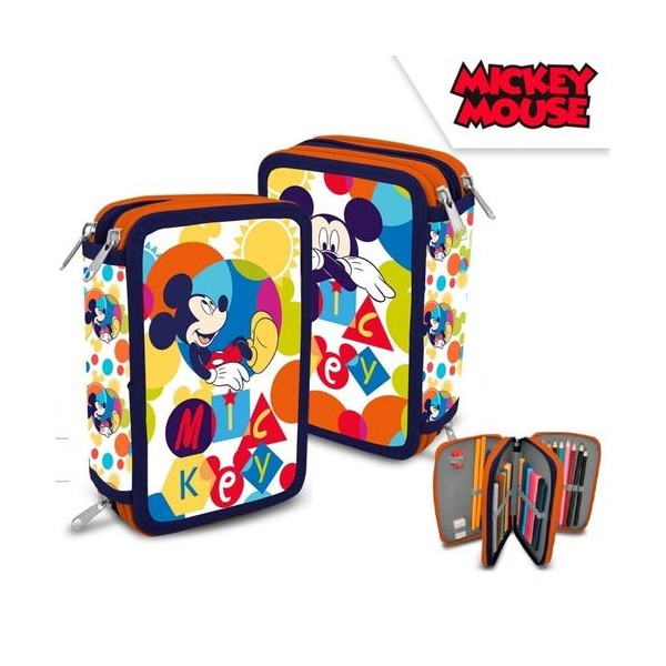 Plumier 3 Cremalleras Mickey