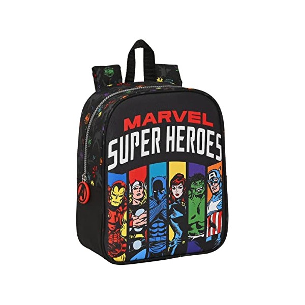 Mochila Guarderia Adapt.Carro Avengers Super Heroes 22x10x27 cm