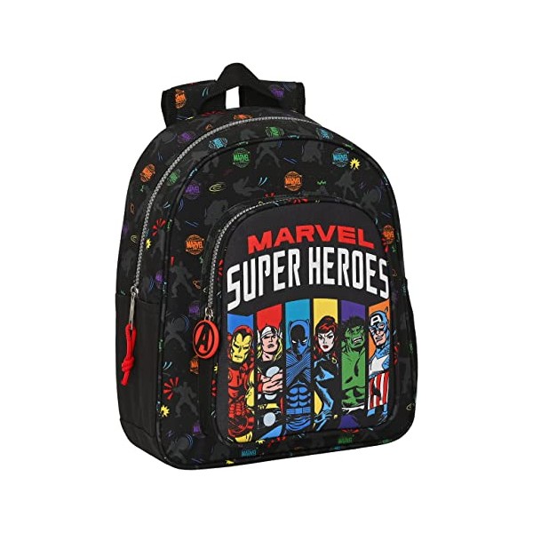 Mochila Infantil Adapt.Carro Avengers Super Heroes 27x10x33 cm