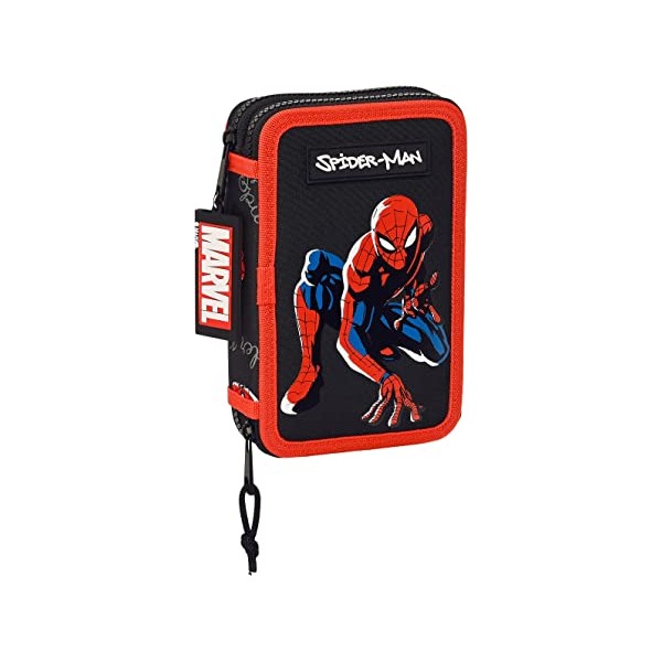 Plumier Doble PqÃ±o 28 Pcs Spider-Man Hero 12.5x4x19.5 cm