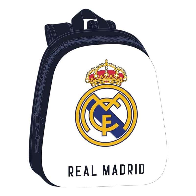 Mochila 3D Real Madrid 27x10x33cm.