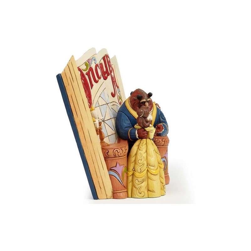 Figura enesco disney la bella y la bestia libro la bella y bestia