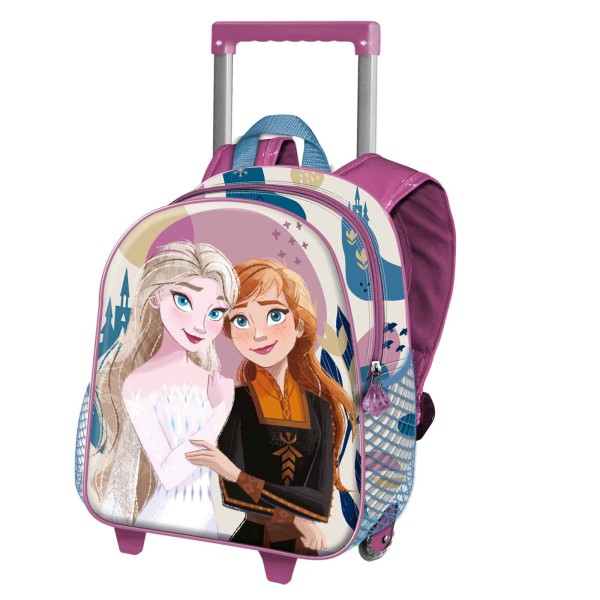 Mochila 3D con Ruedas Pequeña Frozen 2 Castle 26x34x13cm