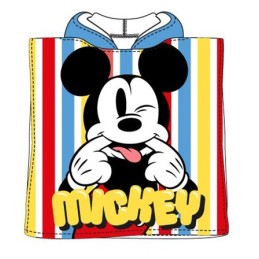 Poncho Toalla Mickey Disney Microfibra 55x100cm.
