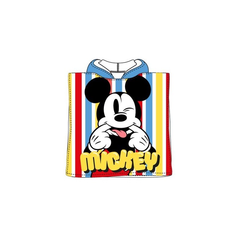 Poncho Toalla Mickey Disney Microfibra 55x100cm.