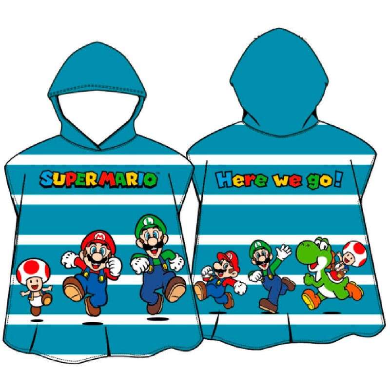 Poncho Microfibra Super Mario 55x110cm