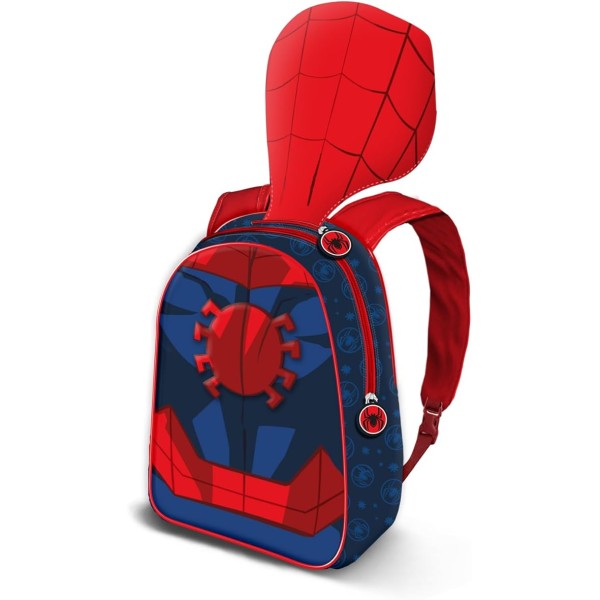 Mochila Capucha Spiderman Marvel 31cm