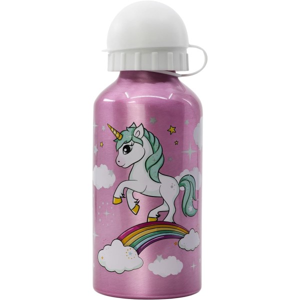 Botella Aluminio 400ml Unicorn Rainbow