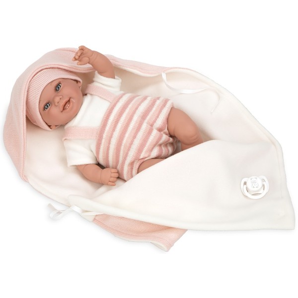 Muñeca Elegance 35 Cm Babyto Rosa C/Manta (Muñeco De Peso)