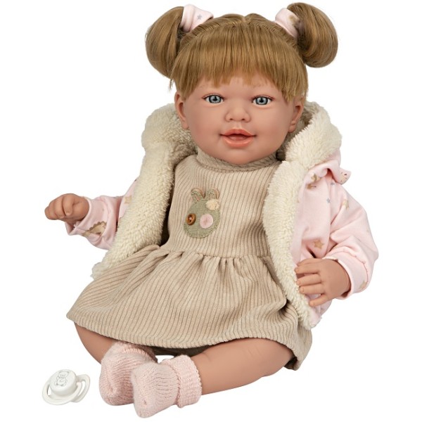 Muñeca Elegance 45 Cm Adi Beige C/Pelo C/Mecanismo Risa Try Me