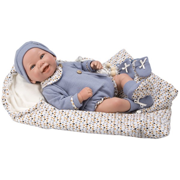 Muñeca Reborn Arias 45 Cm Daniel C/Saco De Dormir