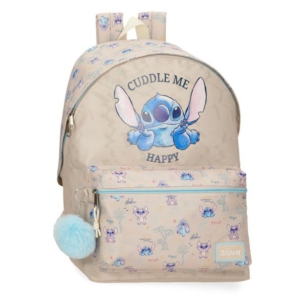 Mochila Stitch Cuddle Me Happy 31x44x15cm.