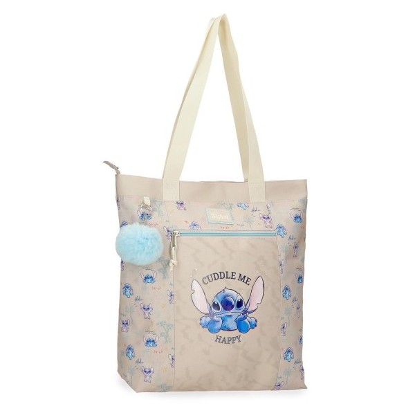 Bolso Tote Bag Stitch Cuddle Me Happy 39x39x12cm.