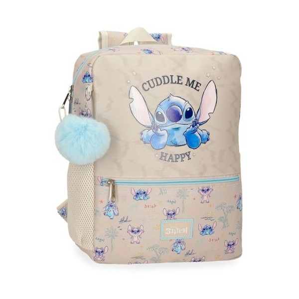 Mochila Stitch Cuddle Me Happy 27x33x11cm.